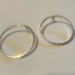 Jenny Bird medium silver hoops.